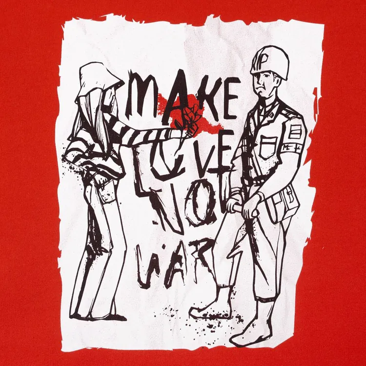 Толстовка Make Love, красная арт.70425.50