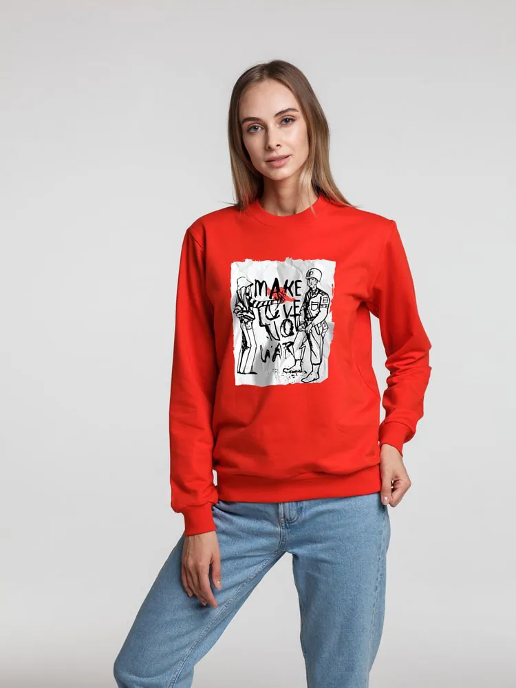 Толстовка Make Love, красная арт.70425.50