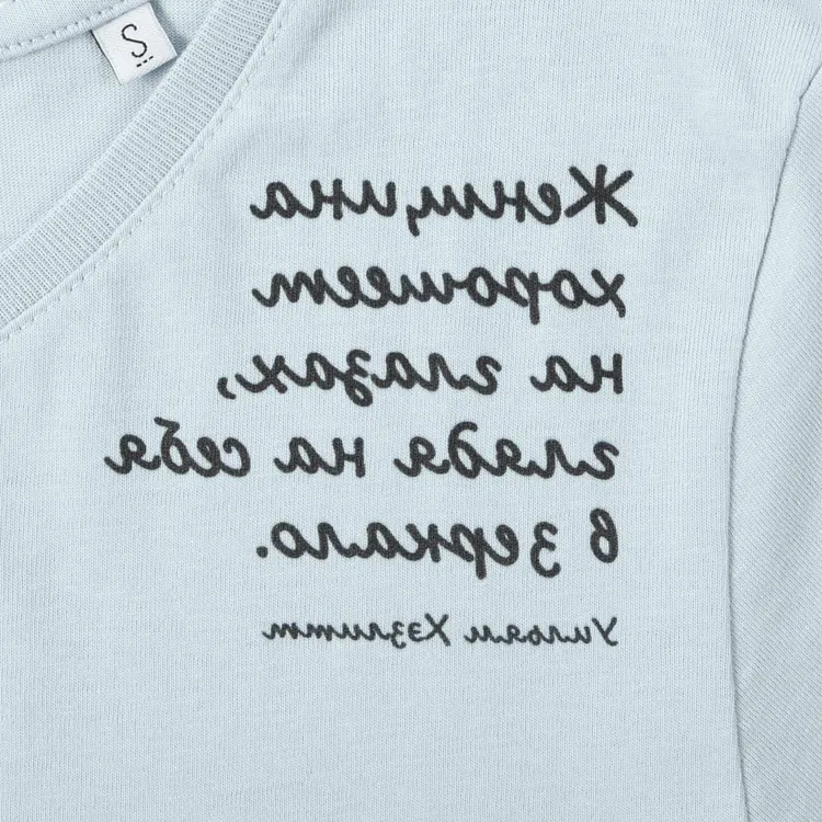 Футболка женская &laquo;Женщина хорошеет&raquo;, голубая арт.70443.14