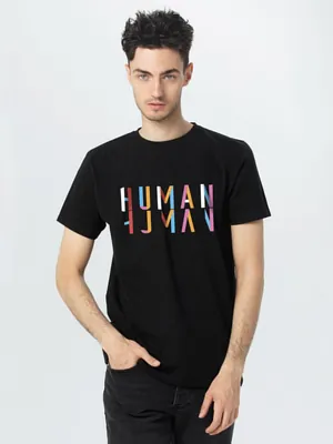 Футболка Human, черная арт.70676.30