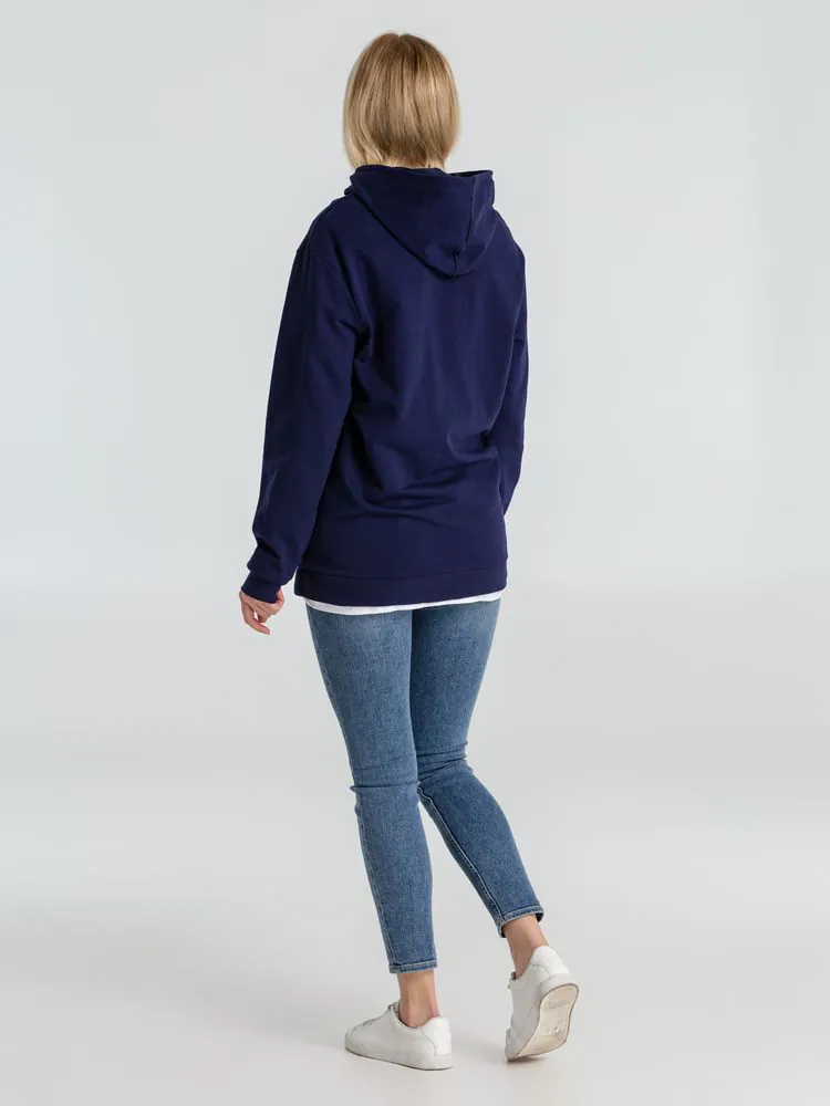Толстовка с капюшоном унисекс Hoodie, темно-синяя арт.WU03W006
