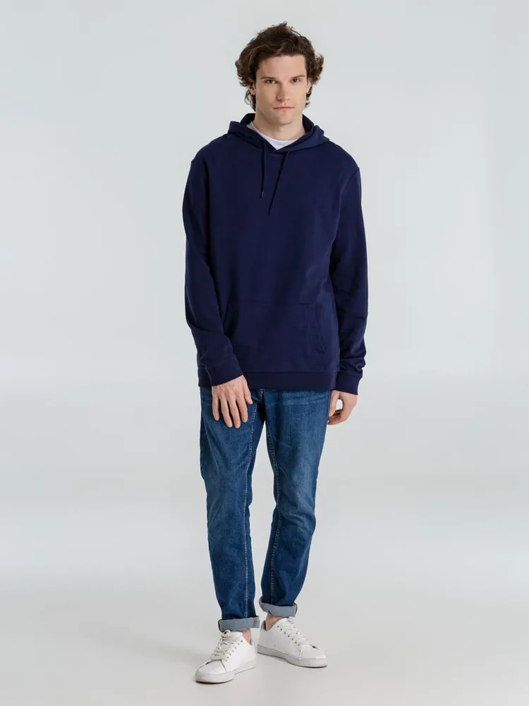 Толстовка с капюшоном унисекс Hoodie, темно-синяя арт.WU03W006