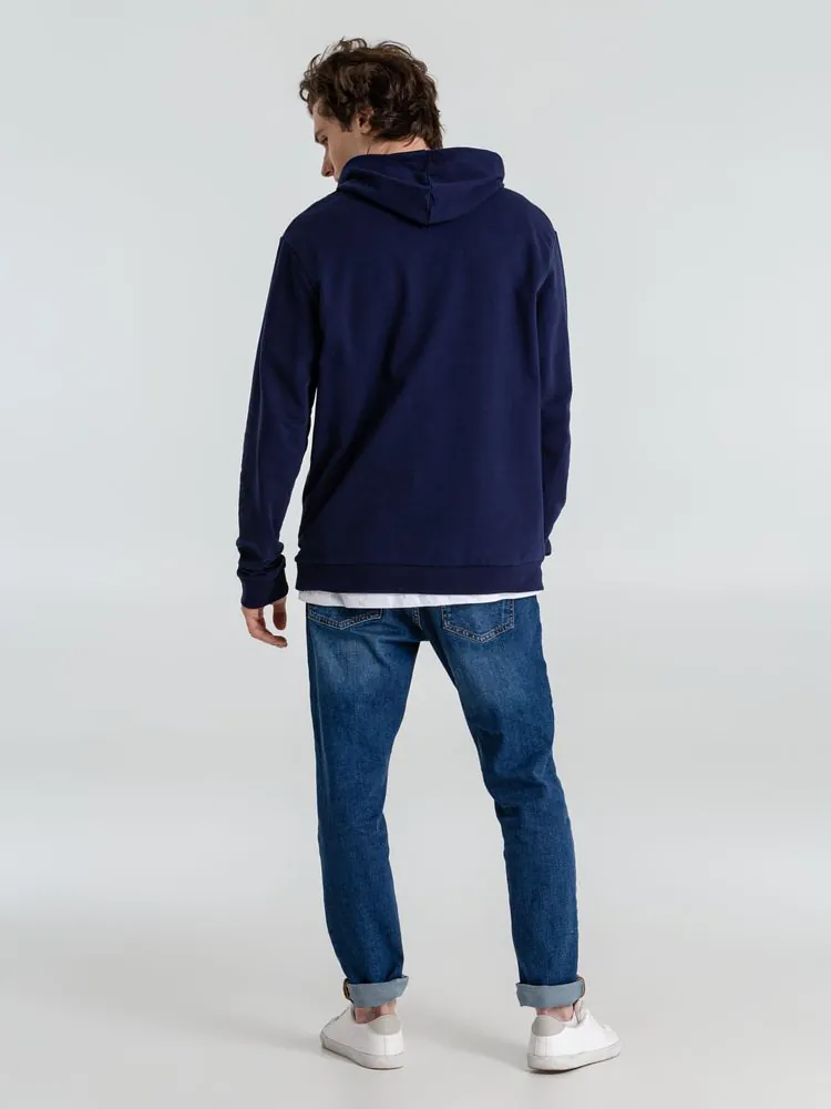 Толстовка с капюшоном унисекс Hoodie, темно-синяя арт.WU03W006