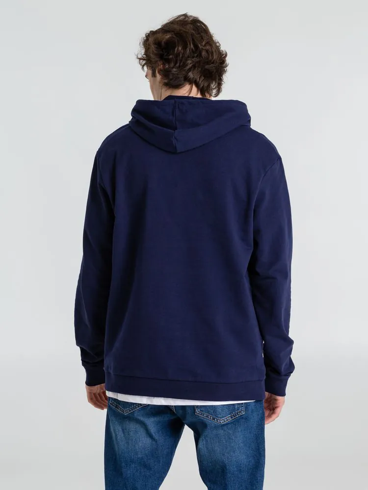Толстовка с капюшоном унисекс Hoodie, темно-синяя арт.WU03W006