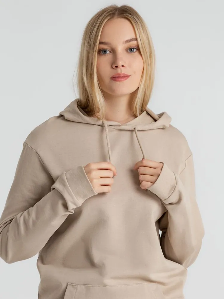 Толстовка с капюшоном унисекс Hoodie, бежевая арт.WU03W123