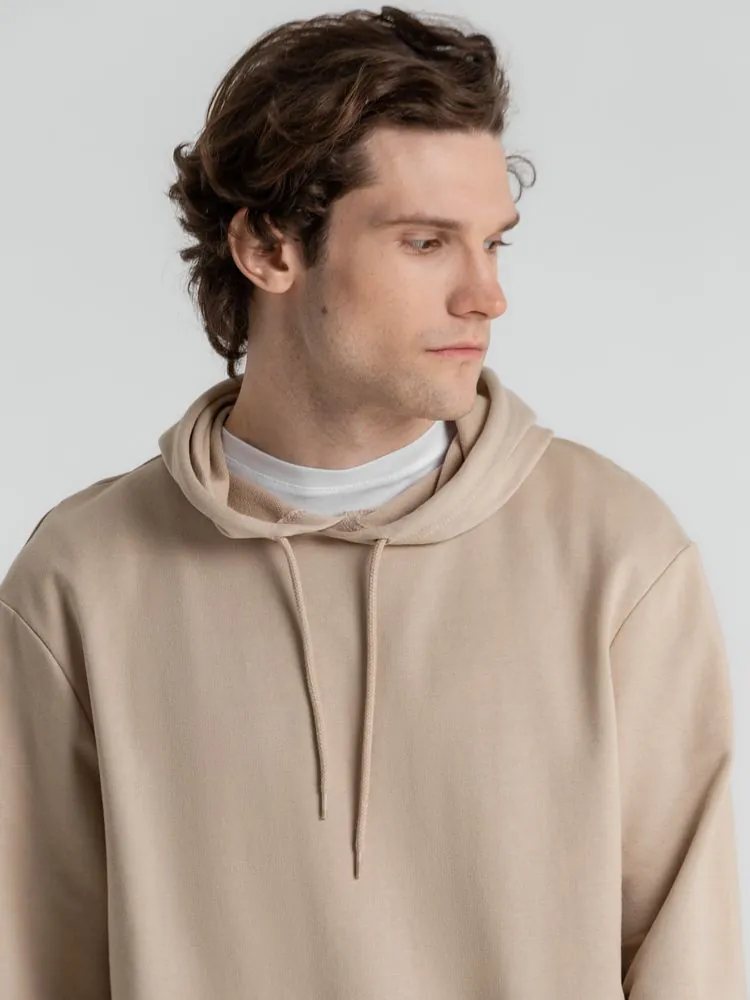 Толстовка с капюшоном унисекс Hoodie, бежевая арт.WU03W123