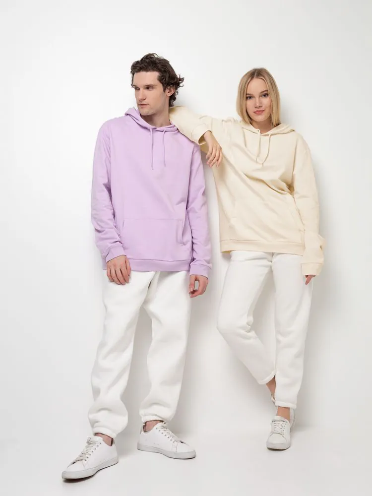 Толстовка с капюшоном унисекс Hoodie, светло-желтая арт.WU03W199