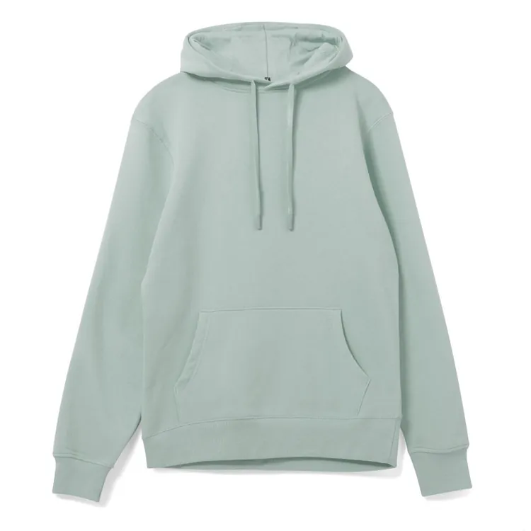 Толстовка с капюшоном унисекс Hoodie, серо-зеленая арт.WU03W502