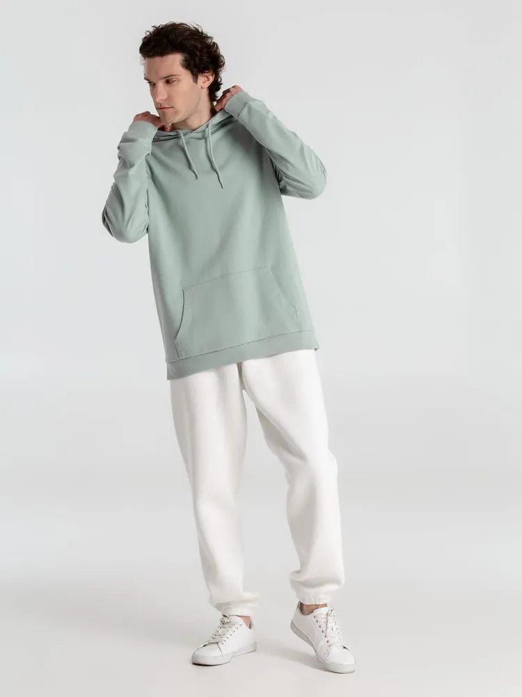Толстовка с капюшоном унисекс Hoodie, серо-зеленая арт.WU03W502