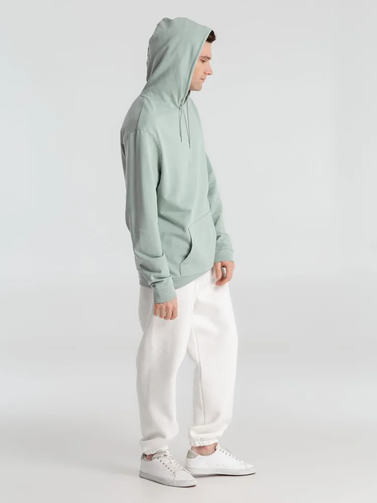 Толстовка с капюшоном унисекс Hoodie, серо-зеленая арт.WU03W502