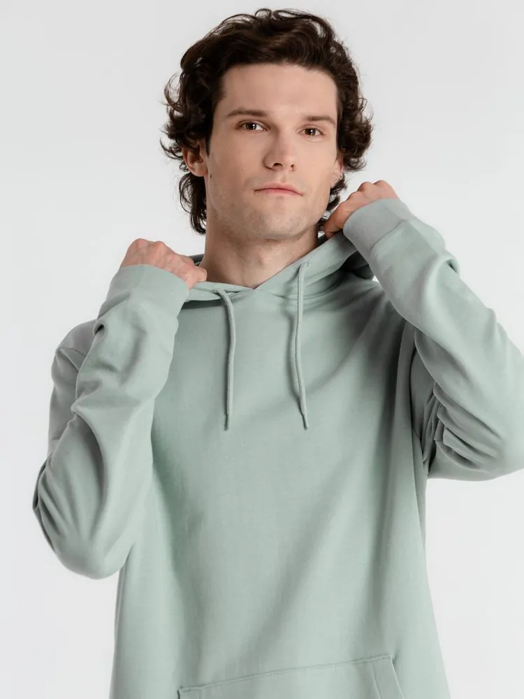 Толстовка с капюшоном унисекс Hoodie, серо-зеленая арт.WU03W502