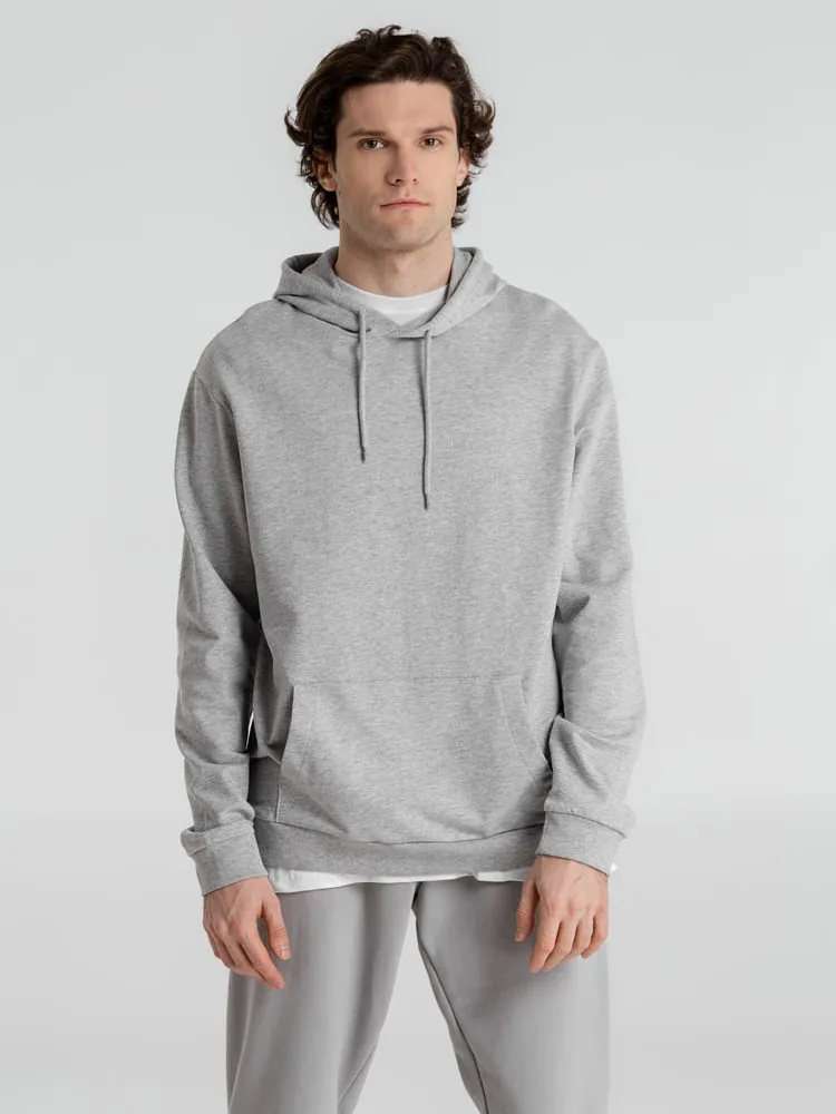 Толстовка с капюшоном унисекс Hoodie, серый меланж арт.WU03W610
