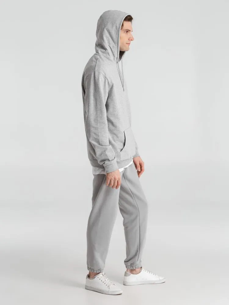 Толстовка с капюшоном унисекс Hoodie, серый меланж арт.WU03W610
