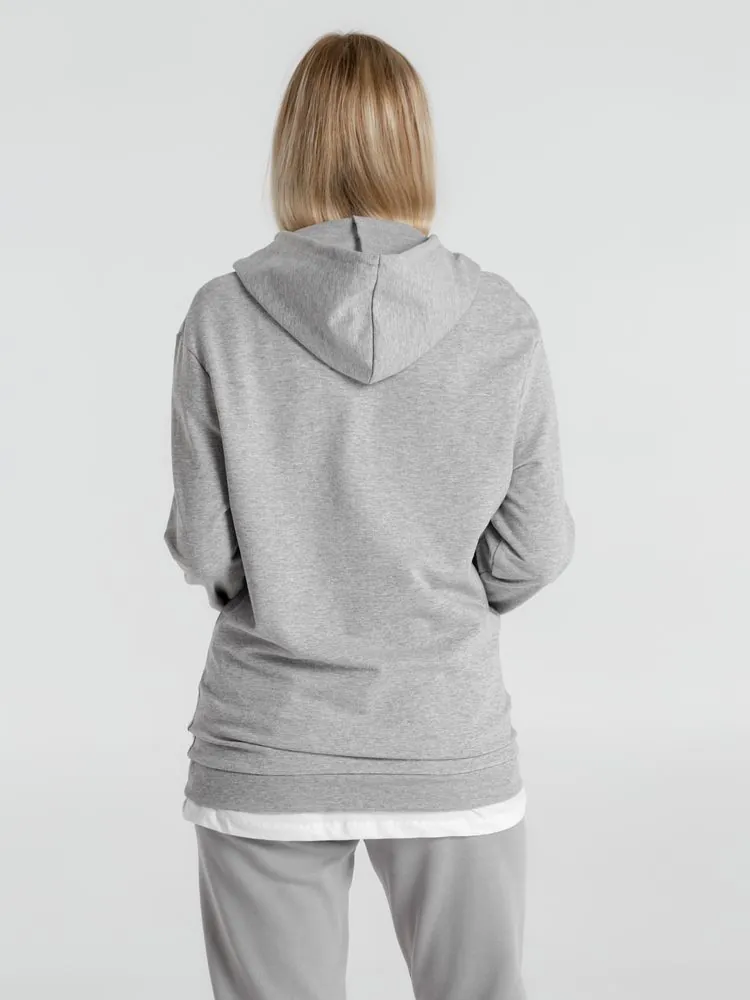 Толстовка с капюшоном унисекс Hoodie, серый меланж арт.WU03W610