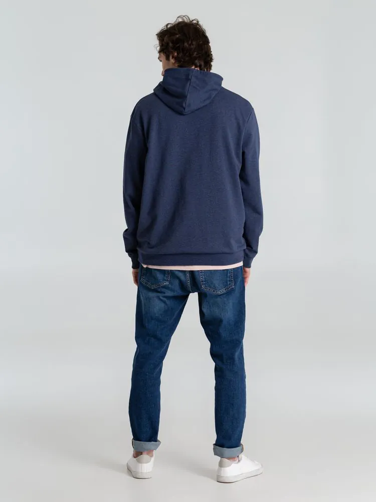 Толстовка с капюшоном унисекс Hoodie, синий меланж арт.WU03W611