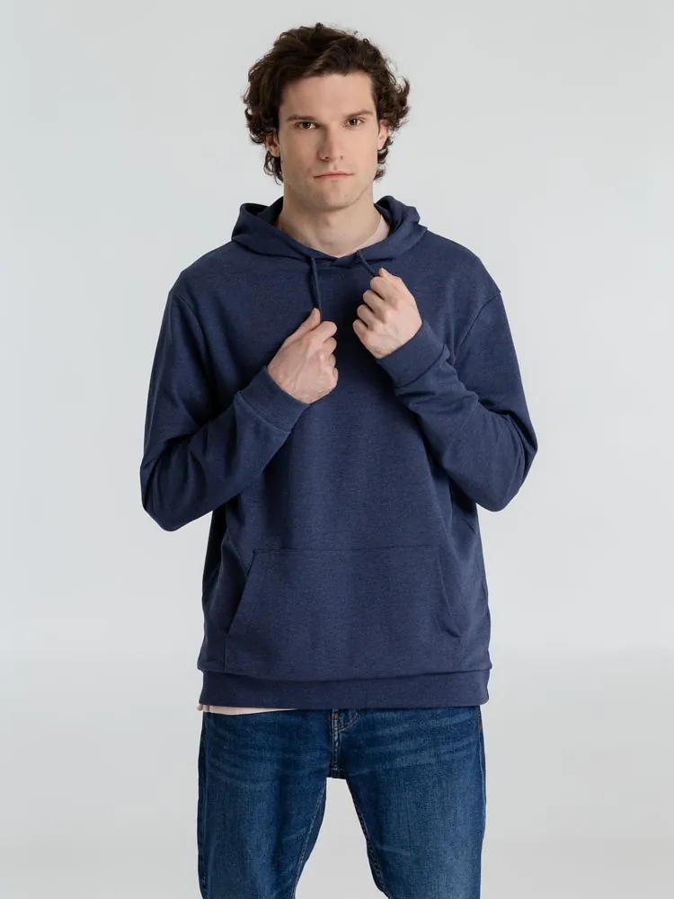 Толстовка с капюшоном унисекс Hoodie, синий меланж арт.WU03W611