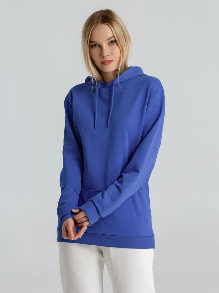 Толстовка с капюшоном унисекс Hoodie, ярко-синий меланж арт.WU03W612