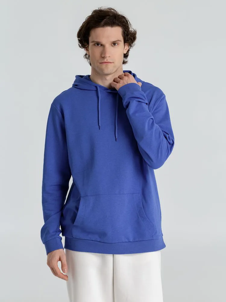 Толстовка с капюшоном унисекс Hoodie, ярко-синий меланж арт.WU03W612