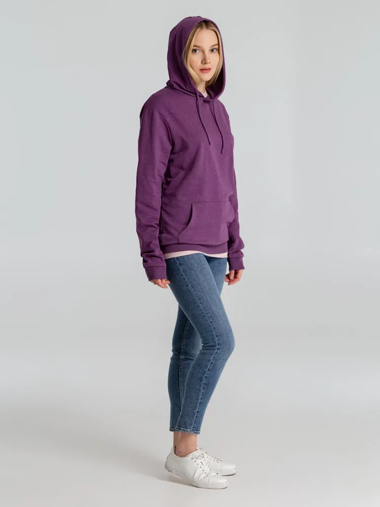 Толстовка с капюшоном унисекс Hoodie, фиолетовый меланж арт.WU03W616
