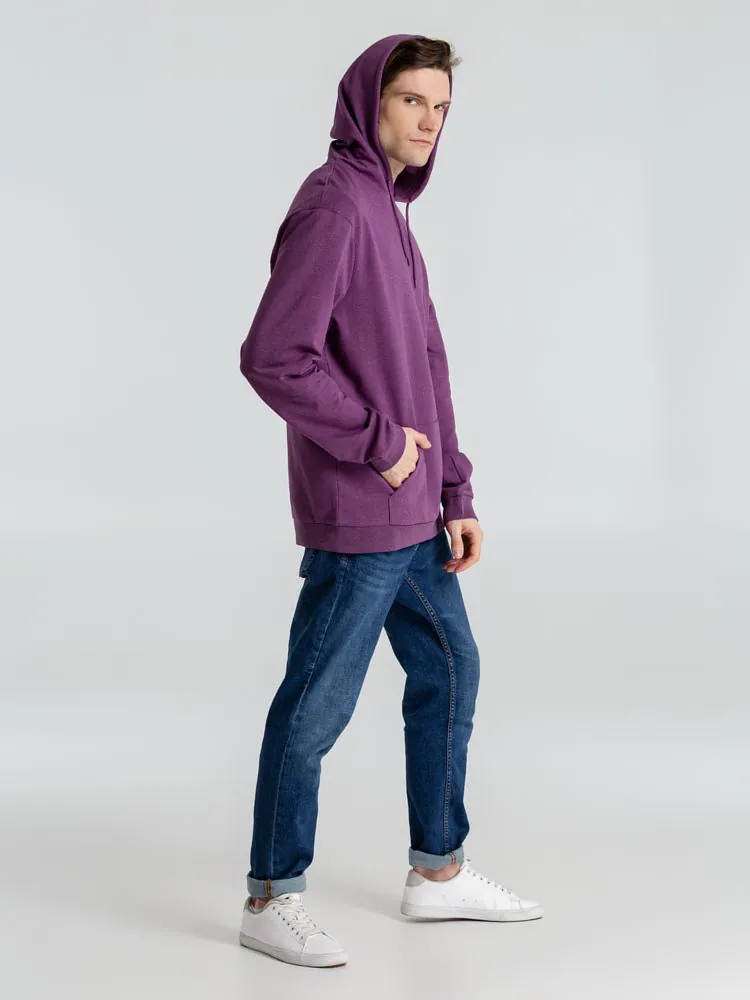 Толстовка с капюшоном унисекс Hoodie, фиолетовый меланж арт.WU03W616