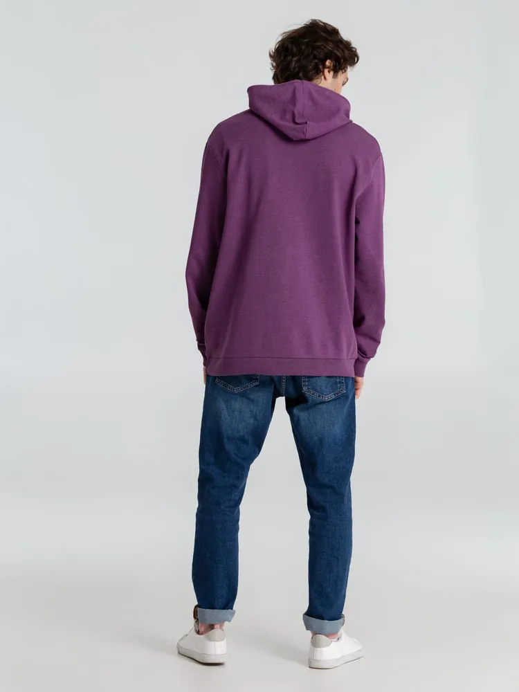 Толстовка с капюшоном унисекс Hoodie, фиолетовый меланж арт.WU03W616
