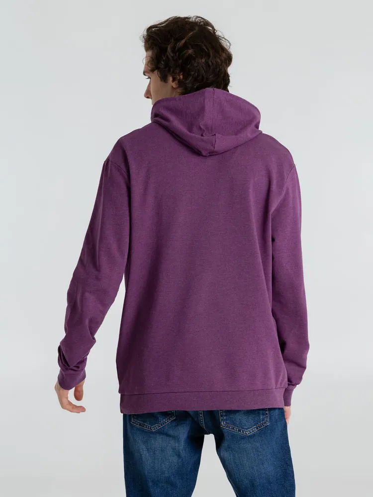 Толстовка с капюшоном унисекс Hoodie, фиолетовый меланж арт.WU03W616