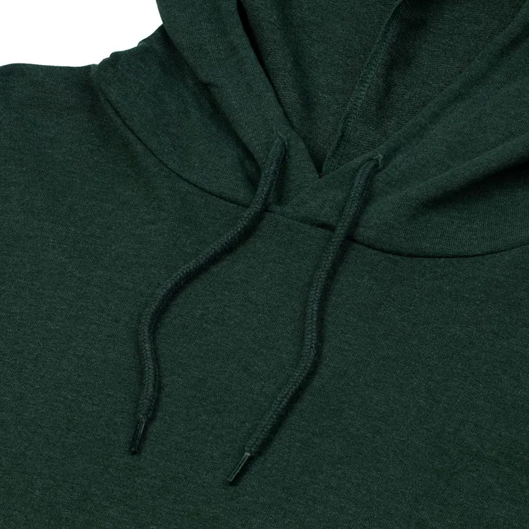 Толстовка с капюшоном унисекс Hoodie, темно-зеленый меланж арт.WU03W618