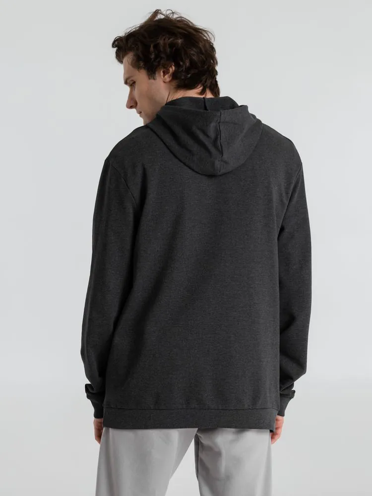 Толстовка с капюшоном унисекс Hoodie, серый меланж (антрацит) арт.WU03W625