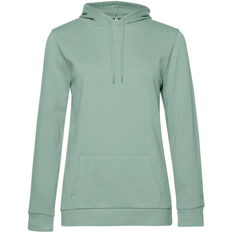 Толстовка с капюшоном женская Hoodie, серо-зеленая арт.WW04W502