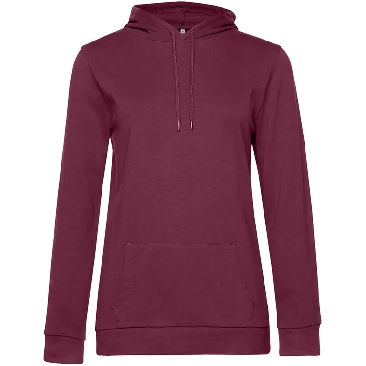 Толстовка с капюшоном женская Hoodie, бордовая арт.WW04W881