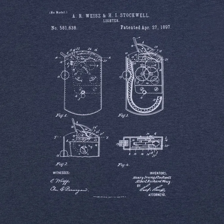 Футболка приталенная Old Patents. Lighter, синий меланж арт.70754.40