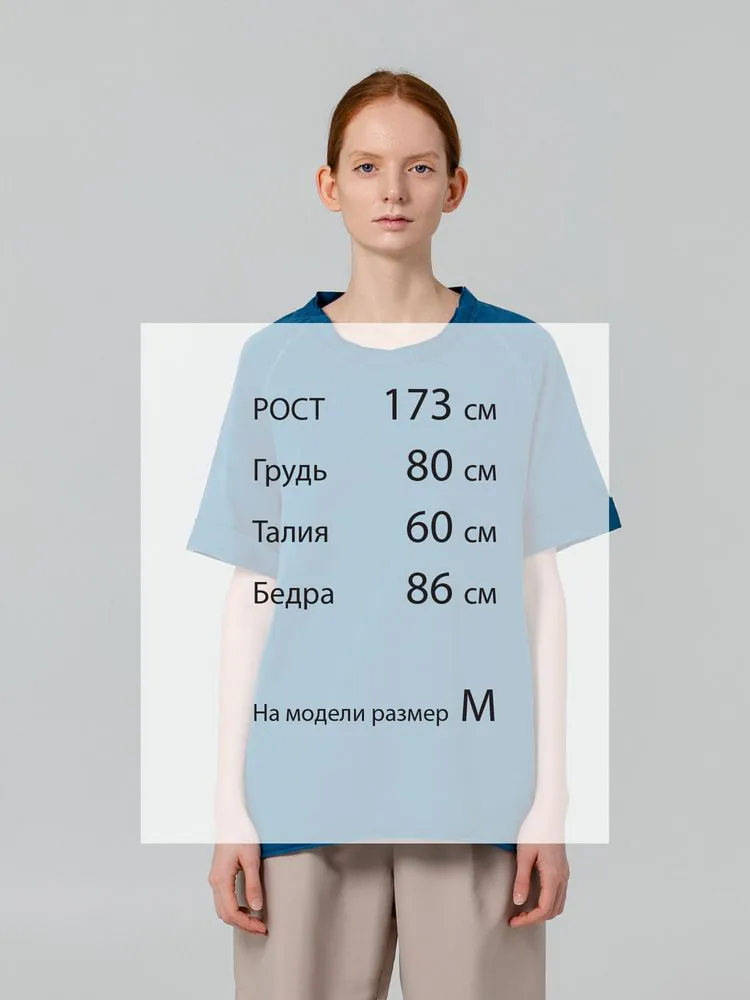 Футболка унисекс Vozduh 1.0, синяя арт.12184.44