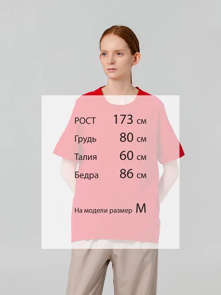 Футболка унисекс Vozduh 1.0, красная арт.12184.55