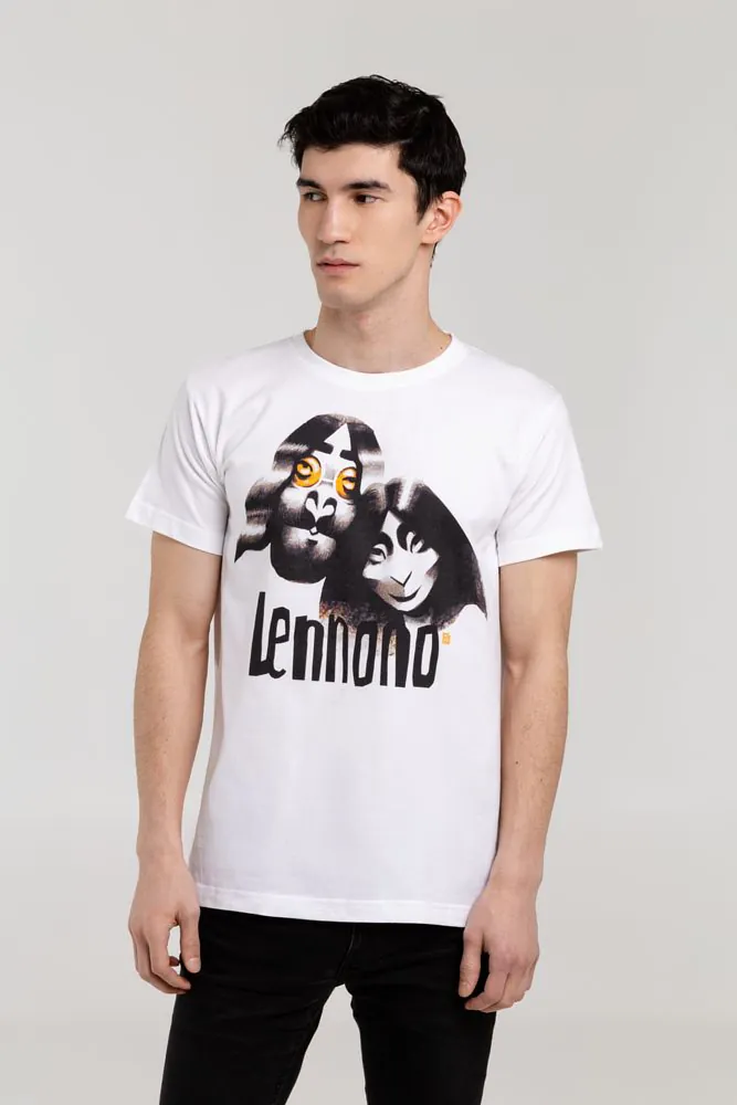 Футболка &laquo;Меламед. John Lennon, Yoko Ono&raquo;, белая арт.70909.60