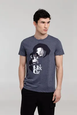 Футболка &laquo;Меламед. Nick Cave&raquo;, темно-синий меланж арт.70914.40