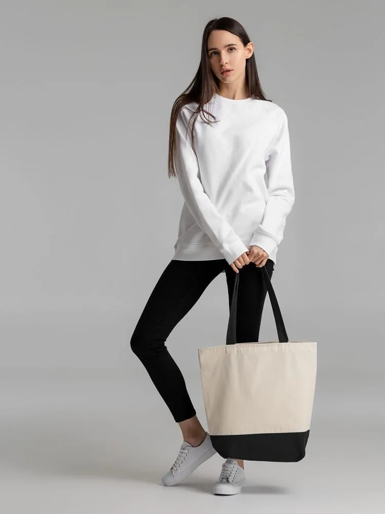 Сумка для покупок на молнии Shopaholic Zip, неокрашенная с черным арт.11683.30