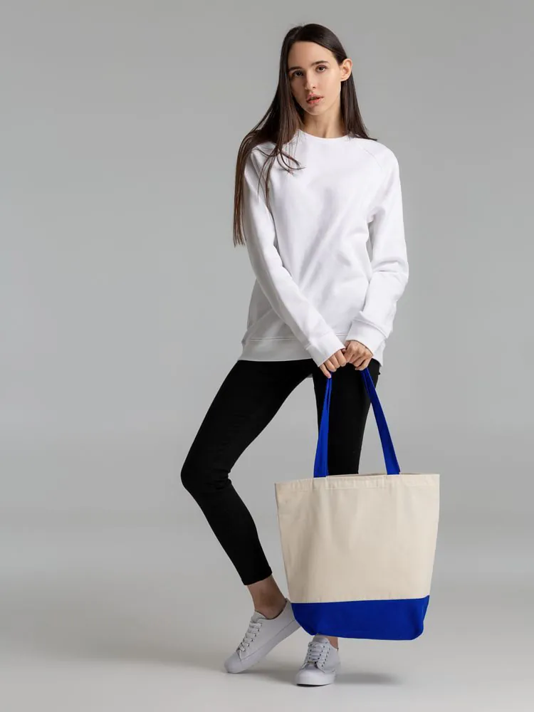 Сумка для покупок на молнии Shopaholic Zip, неокрашенная с синим арт.11683.44