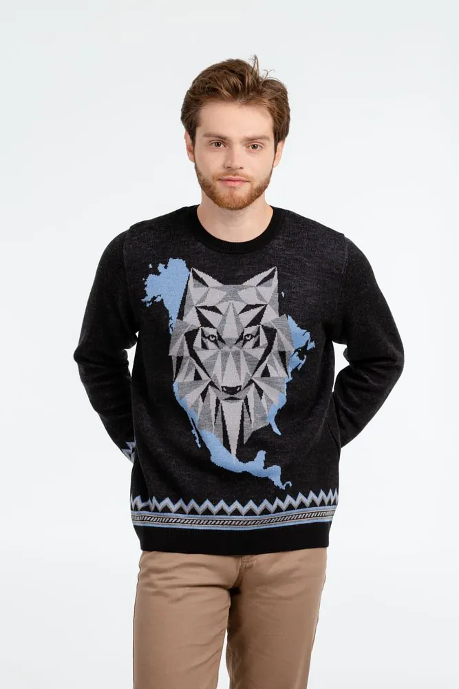 Джемпер Totem Wolf, черный арт.47701.03