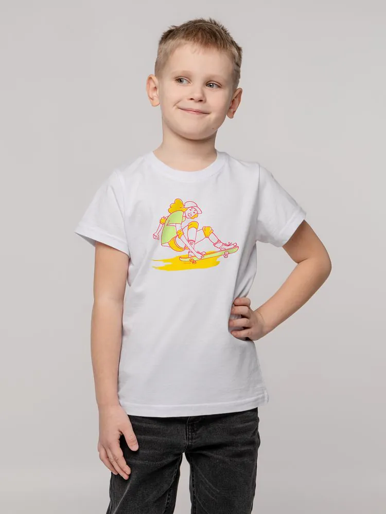 Футболка детская Skateboard, белая арт.70993.60