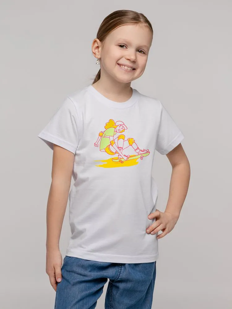Футболка детская Skateboard, белая арт.70993.60