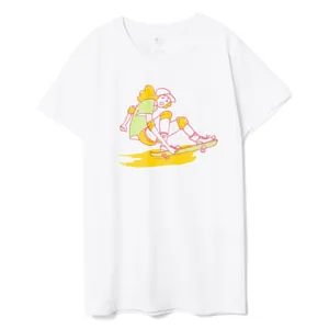 Футболка детская Skateboard, белая арт.70993.60