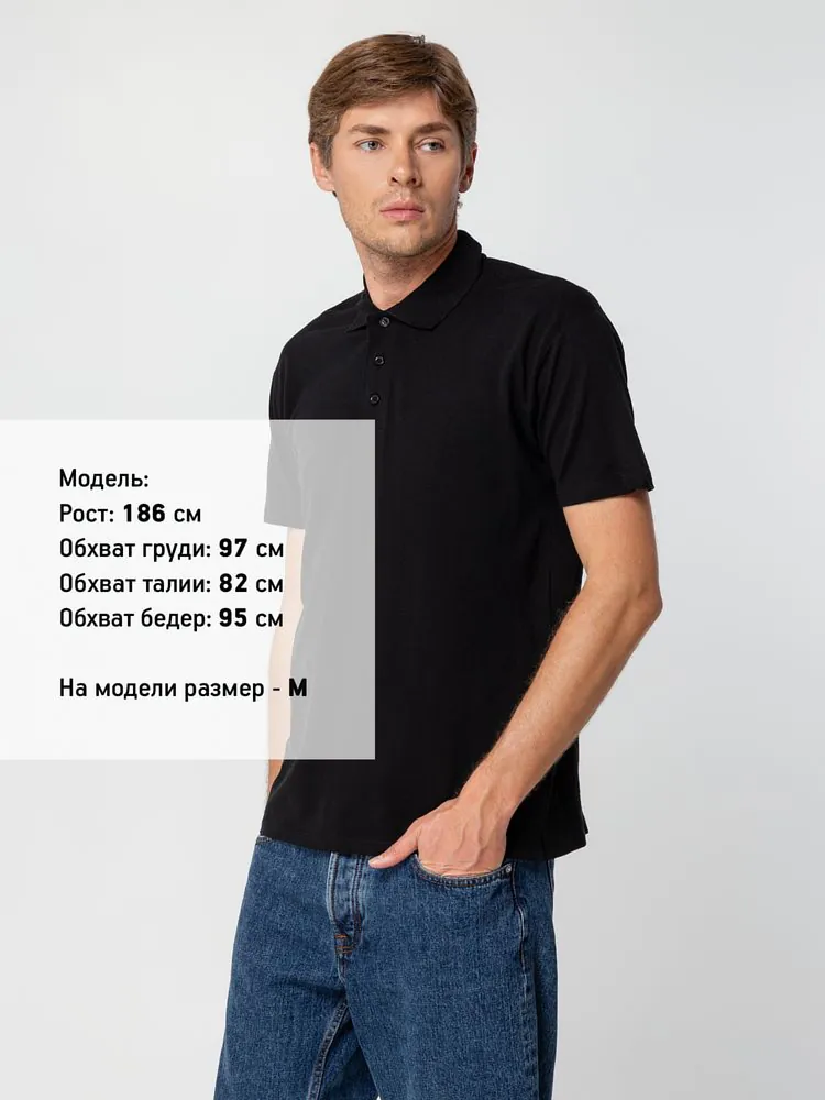 Рубашка поло мужская Summer 170, черная арт.1379.30