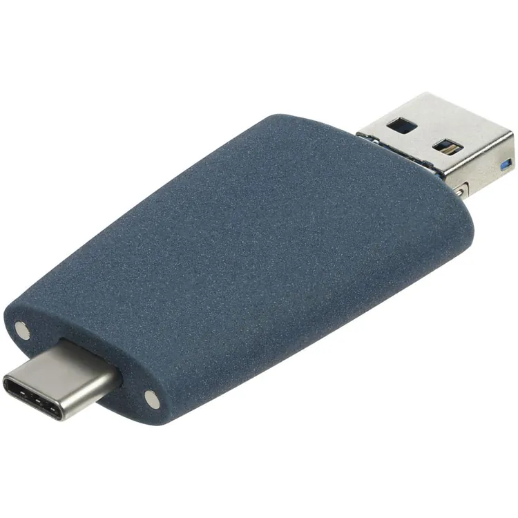 Флешка Pebble Universal, USB 3.0, серо-синяя, 32 Гб арт.15810.42