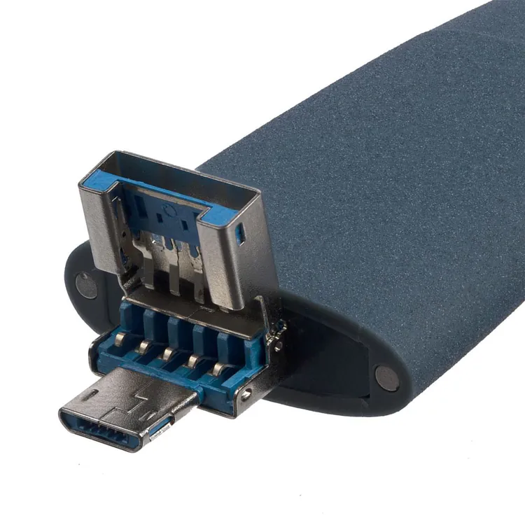 Флешка Pebble Universal, USB 3.0, серо-синяя, 32 Гб арт.15810.42