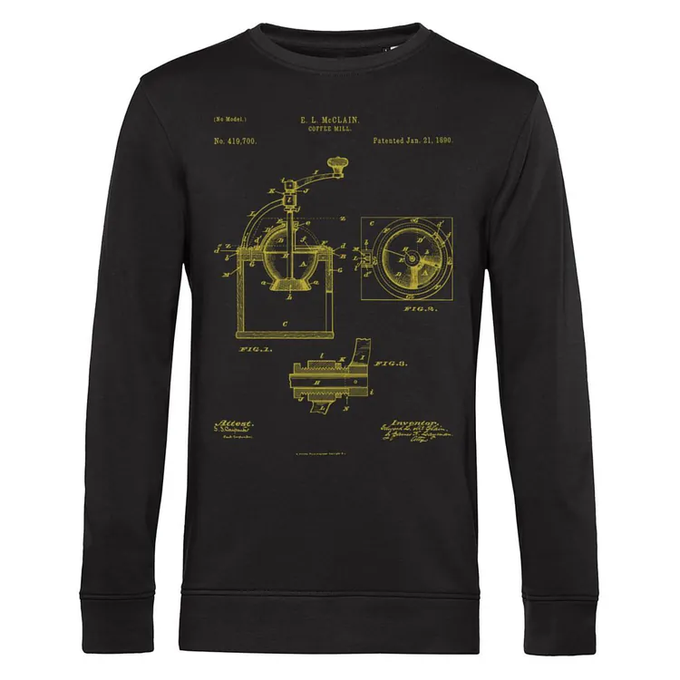 Свитшот Old Patents. Coffee Mill, черный арт.71162.30