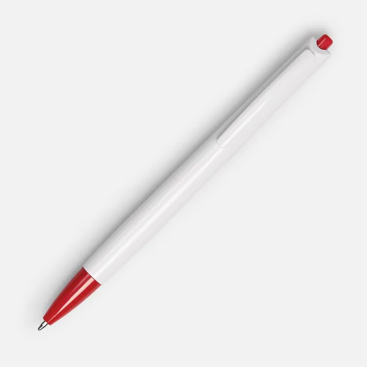 Ручка шариковая Tick, белая с красным арт.15906.65