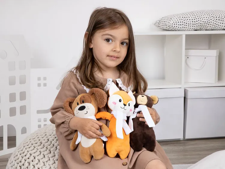 Мягкая игрушка Beastie Toys, мишка с белым шарфом арт.12988.01