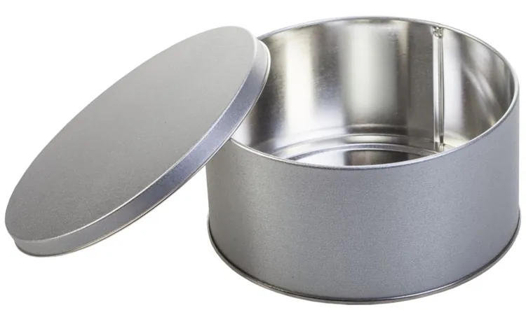 Коробка Pragmax M, круглая, серебристая арт.5585