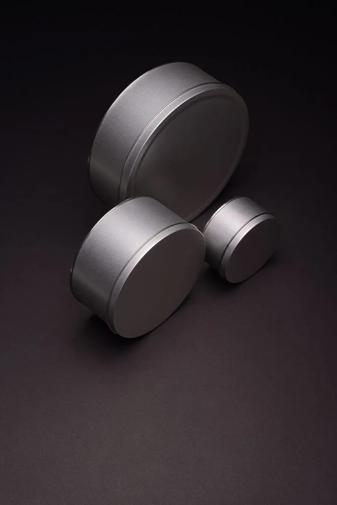 Коробка Pragmax M, круглая, серебристая арт.5585
