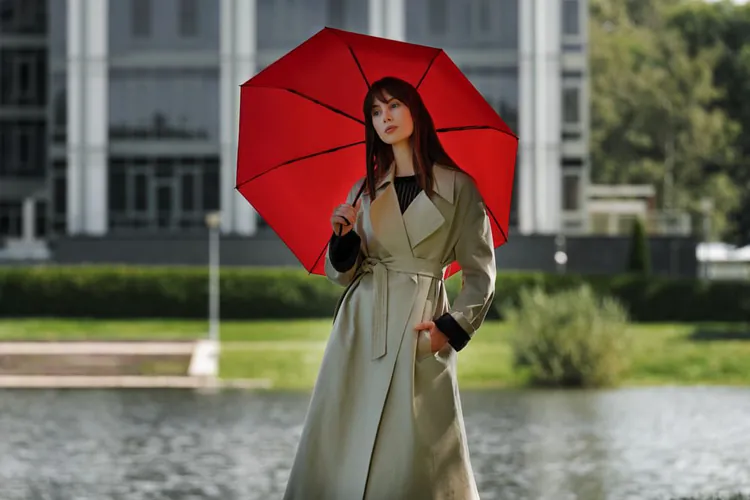 Зонт складной Monsoon, красный арт.14518.50